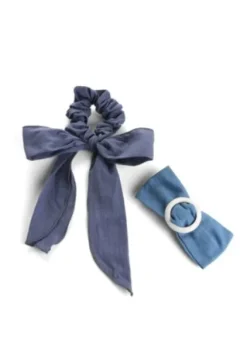 Trisa Fashion Denim Frenchclip und Scrunchie