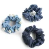Trisa Fashion Denim Scrunchies mit Perlen